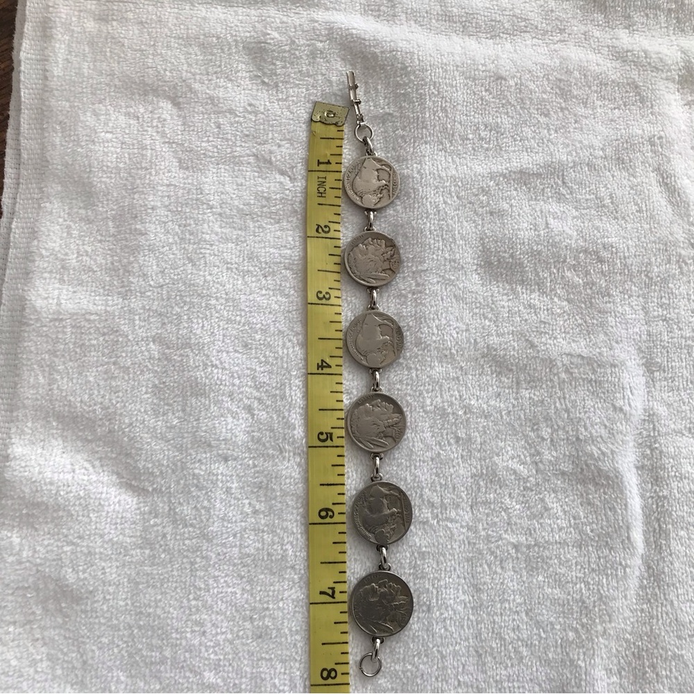 Vintage Buffalo Nickel bracelet 7.75” Length - Picture 5 of 5